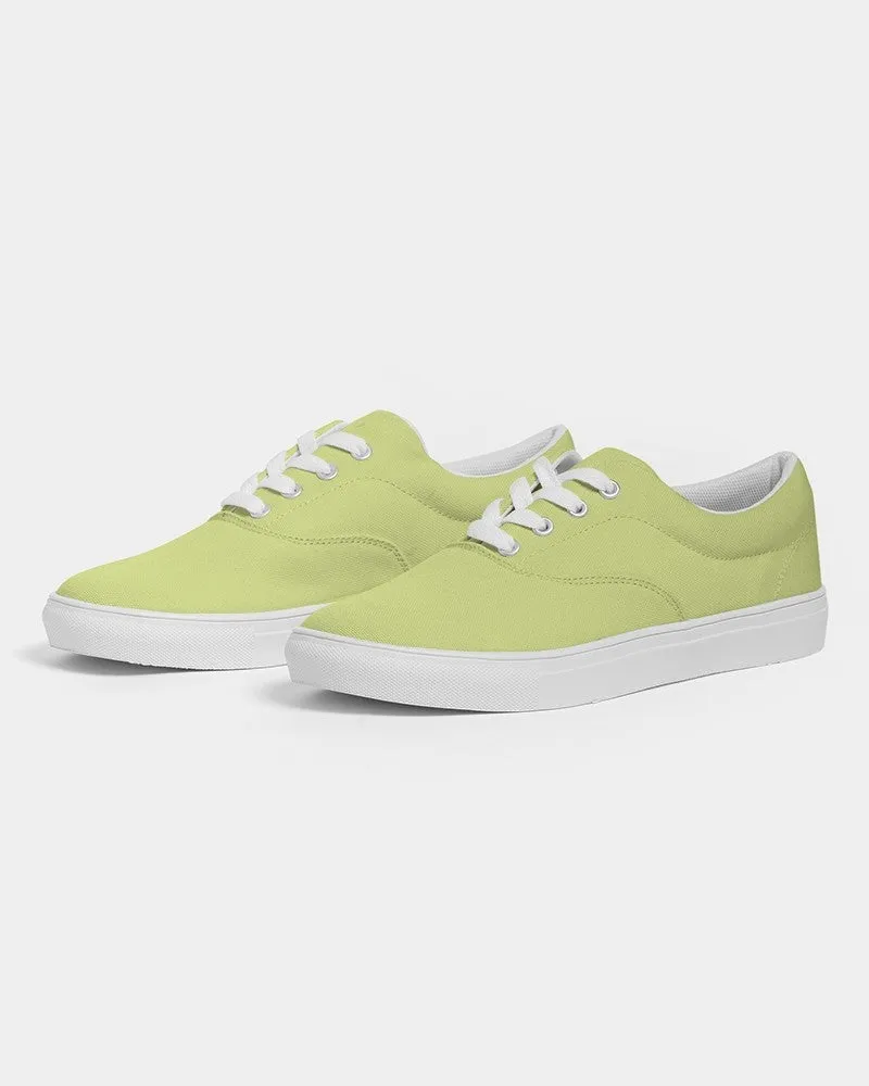 Pastel Yellow Warm Green Men's Canvas Sneakers | Men's | Bright Pastel Yellow Warm Green | C15M0Y60K0