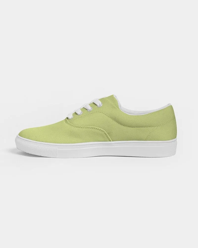 Pastel Yellow Warm Green Men's Canvas Sneakers | Men's | Bright Pastel Yellow Warm Green | C15M0Y60K0