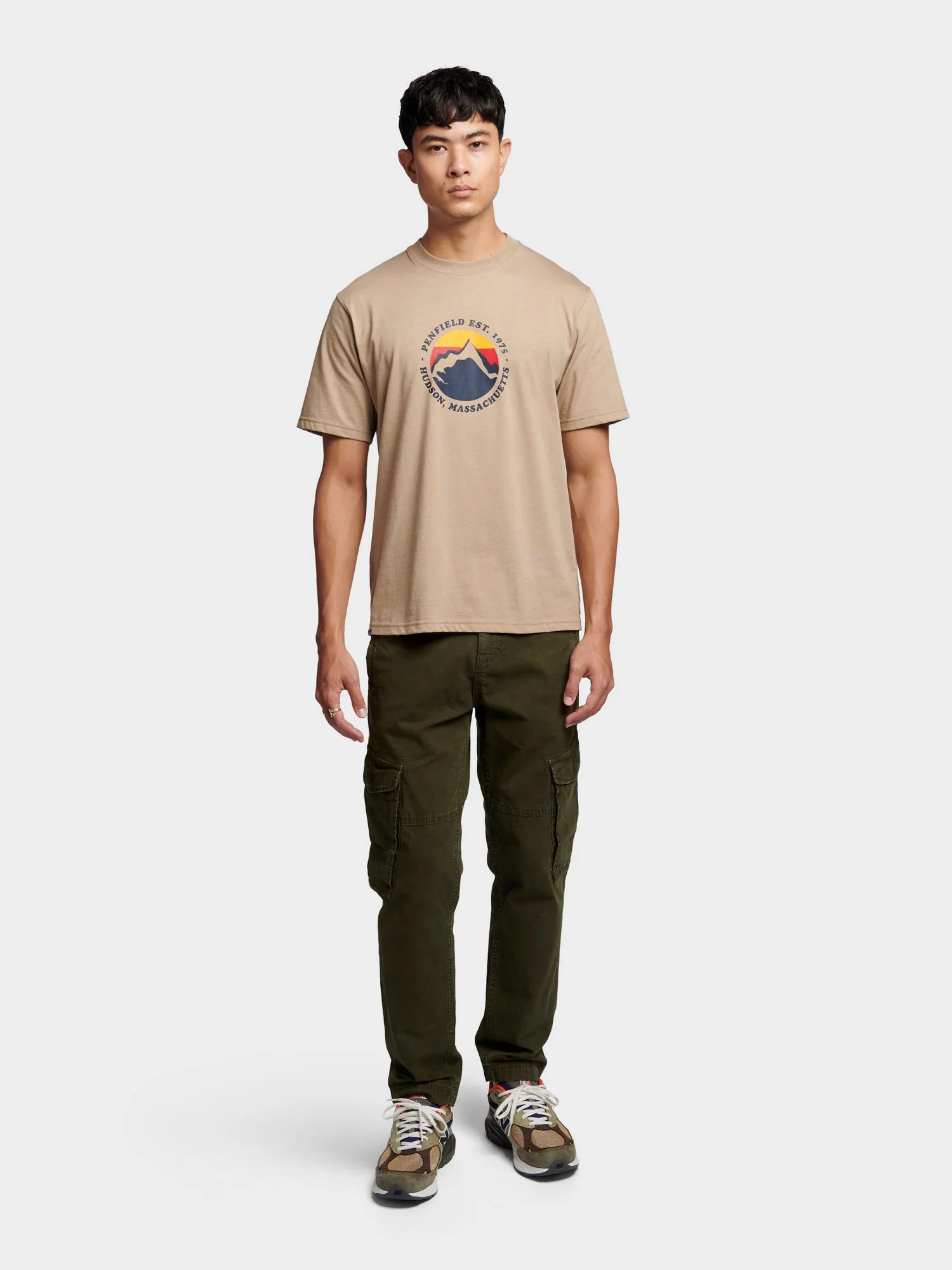 Penfield Mens Circle Mountain T-Shirt Chinchilla