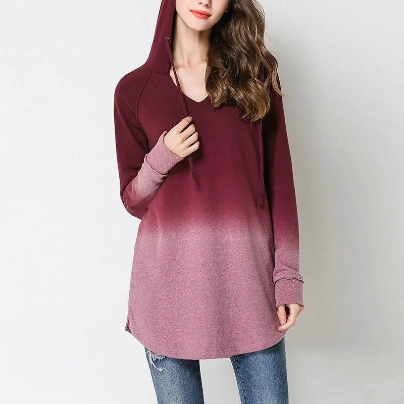 Round-Neck  Loose Long Sleeve Hoodies