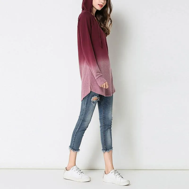 Round-Neck  Loose Long Sleeve Hoodies