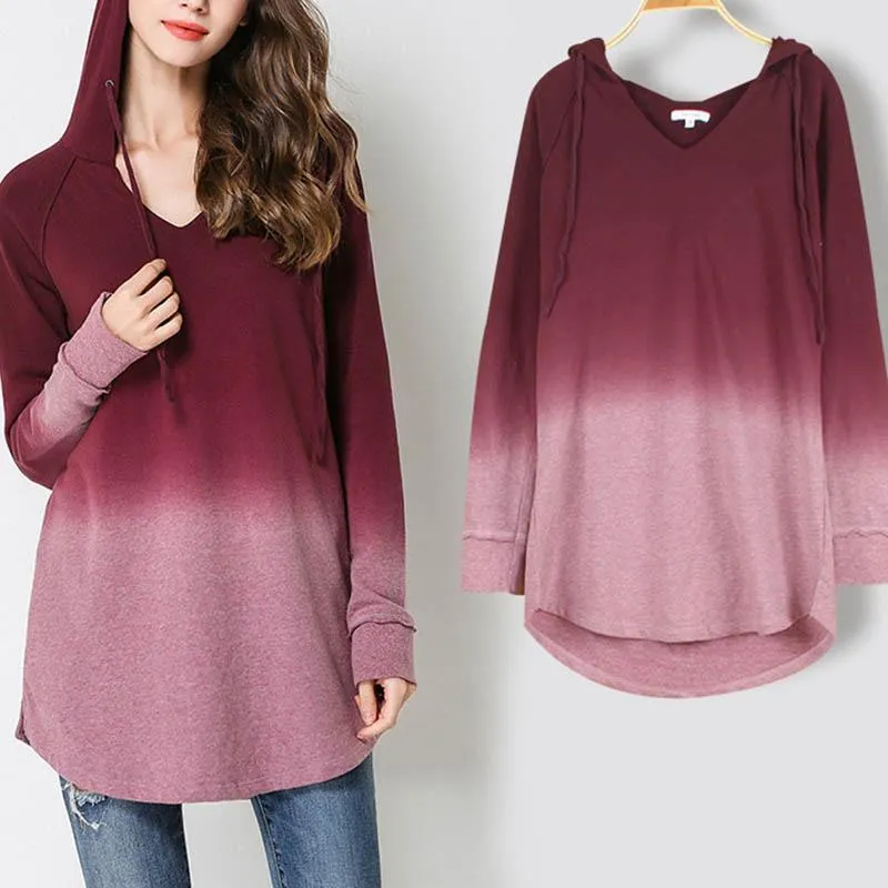 Round-Neck  Loose Long Sleeve Hoodies