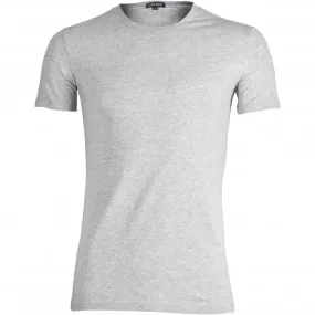 Stretch Cotton Crew-Neck T-Shirt, Grey Melange