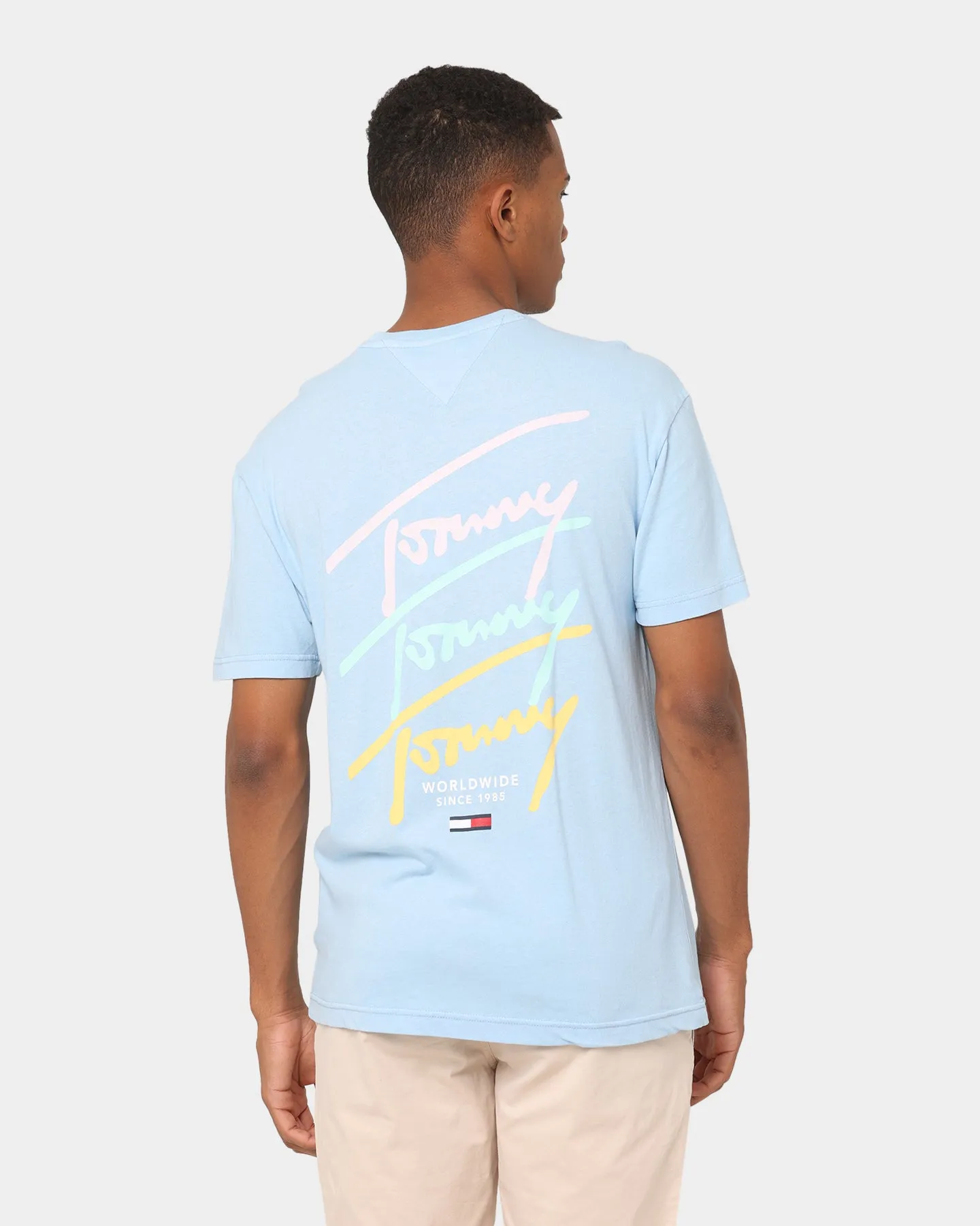 Tommy Jeans Repeat Script T-Shirt Light Powder Blue