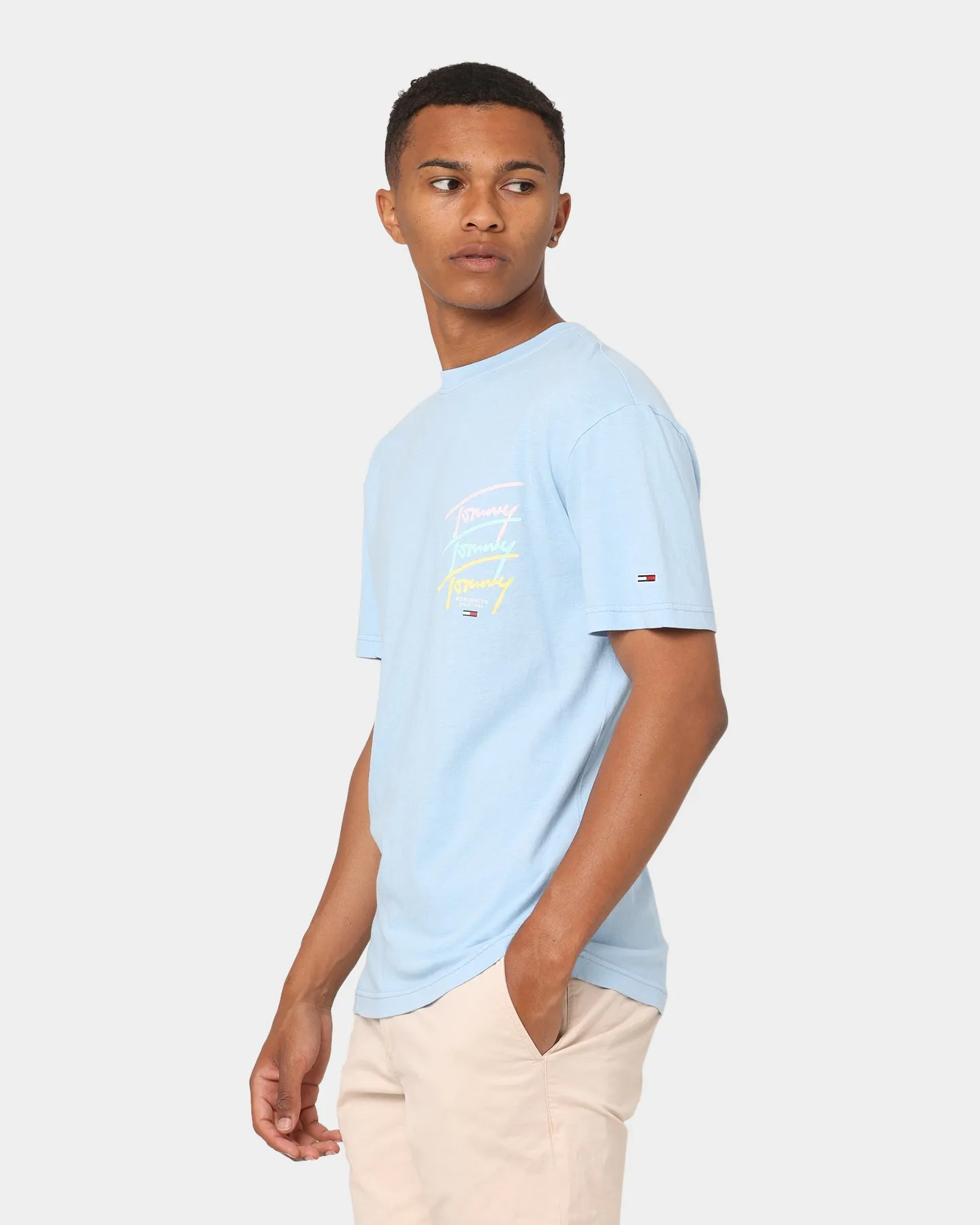 Tommy Jeans Repeat Script T-Shirt Light Powder Blue