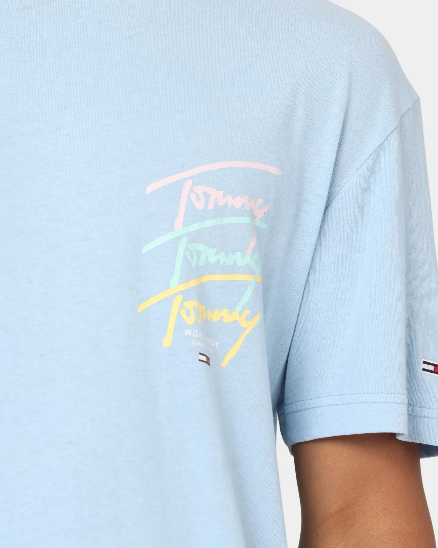 Tommy Jeans Repeat Script T-Shirt Light Powder Blue