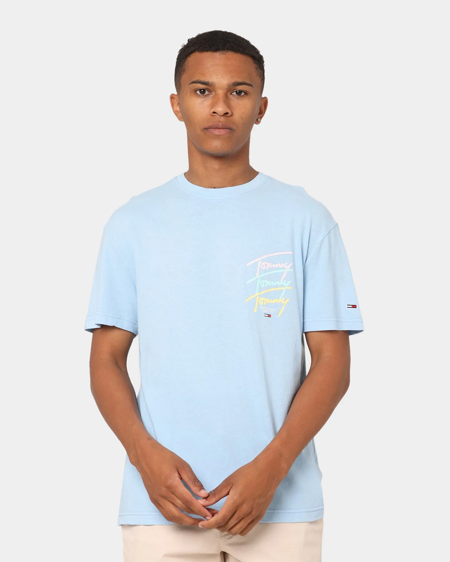 Tommy Jeans Repeat Script T-Shirt Light Powder Blue