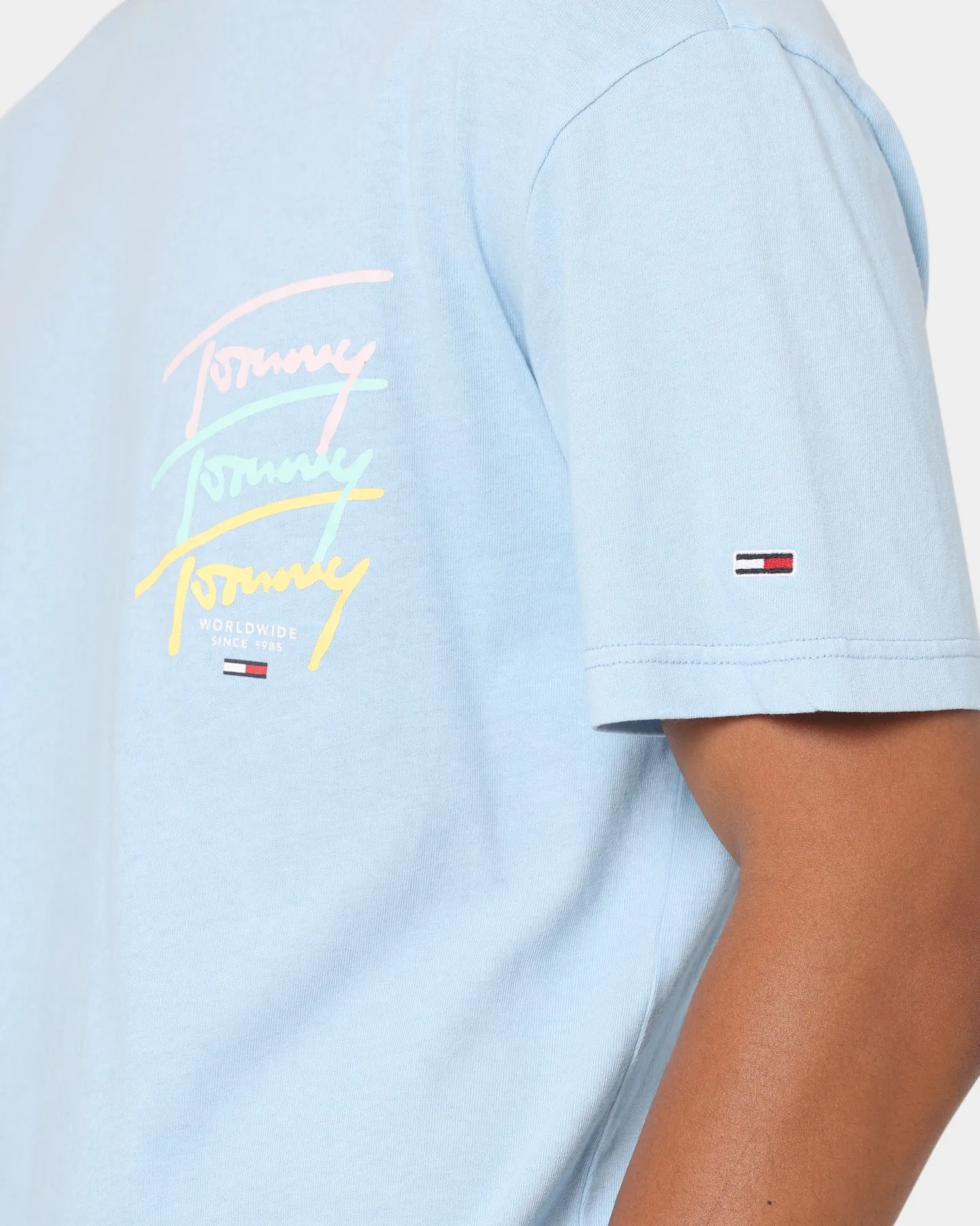 Tommy Jeans Repeat Script T-Shirt Light Powder Blue