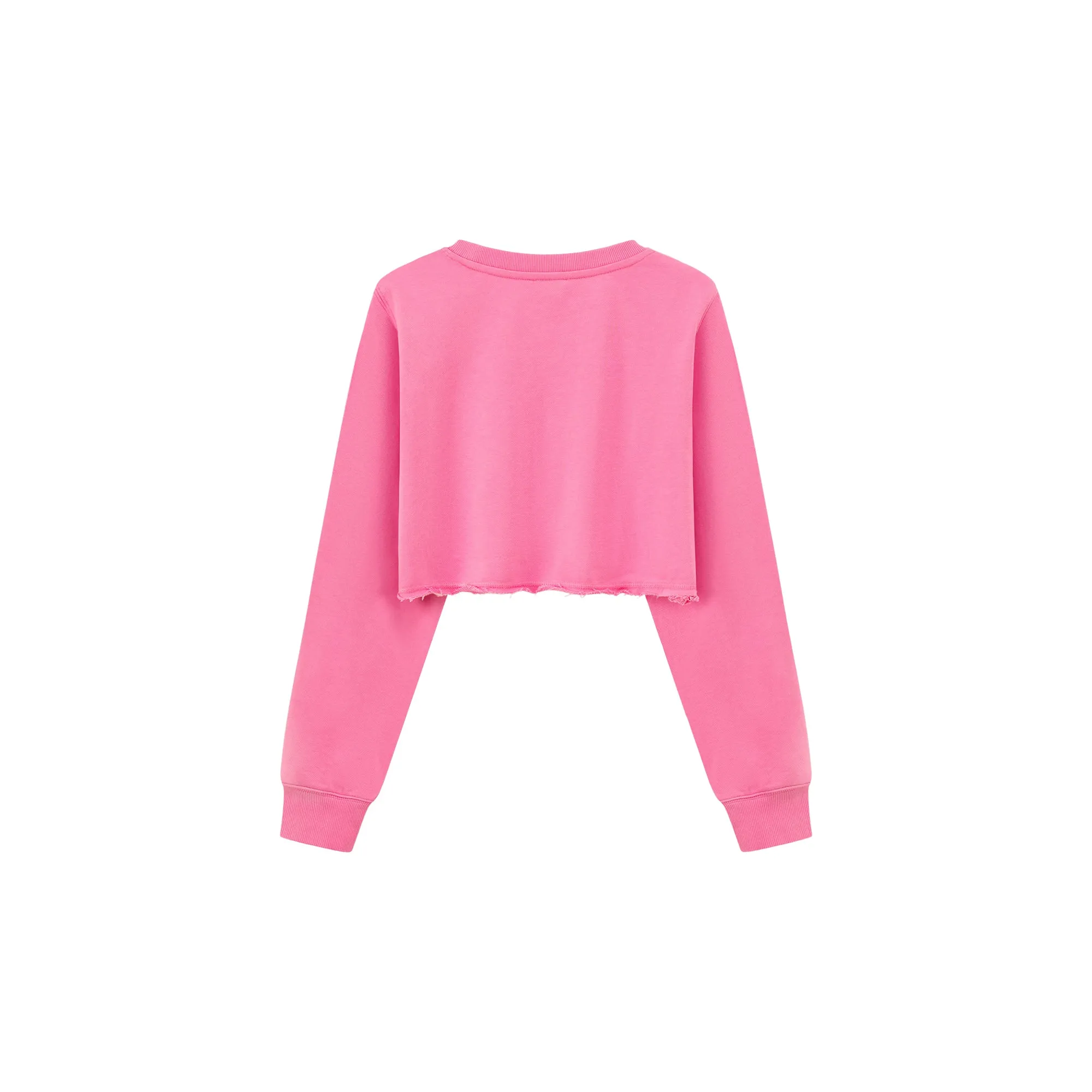 Unbalanced Loose Fit Crop Sweatshirt