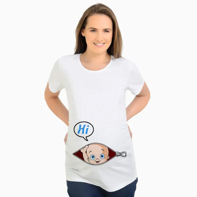 Women's T-Shirts Cartoon Maternity Tops Baby Funny Pregnancy T Shirts Cotton Short Sleeve T-shirts for Pregnant Women Tees S2664422